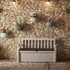Coffre - Banc De Jardin Résine Bogota 265L Beige -LeafJoy Shop 9743c coffre banc jardin resine bogota 265l beige t1000