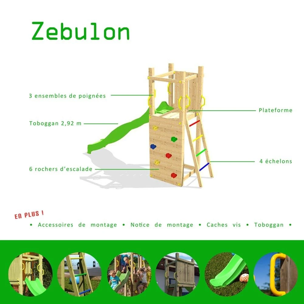 Aire De Jeu Escalade En Bois ZEBULON ® 7 Aire De Jeu Escalade En Bois ZEBULON ® - Image 5